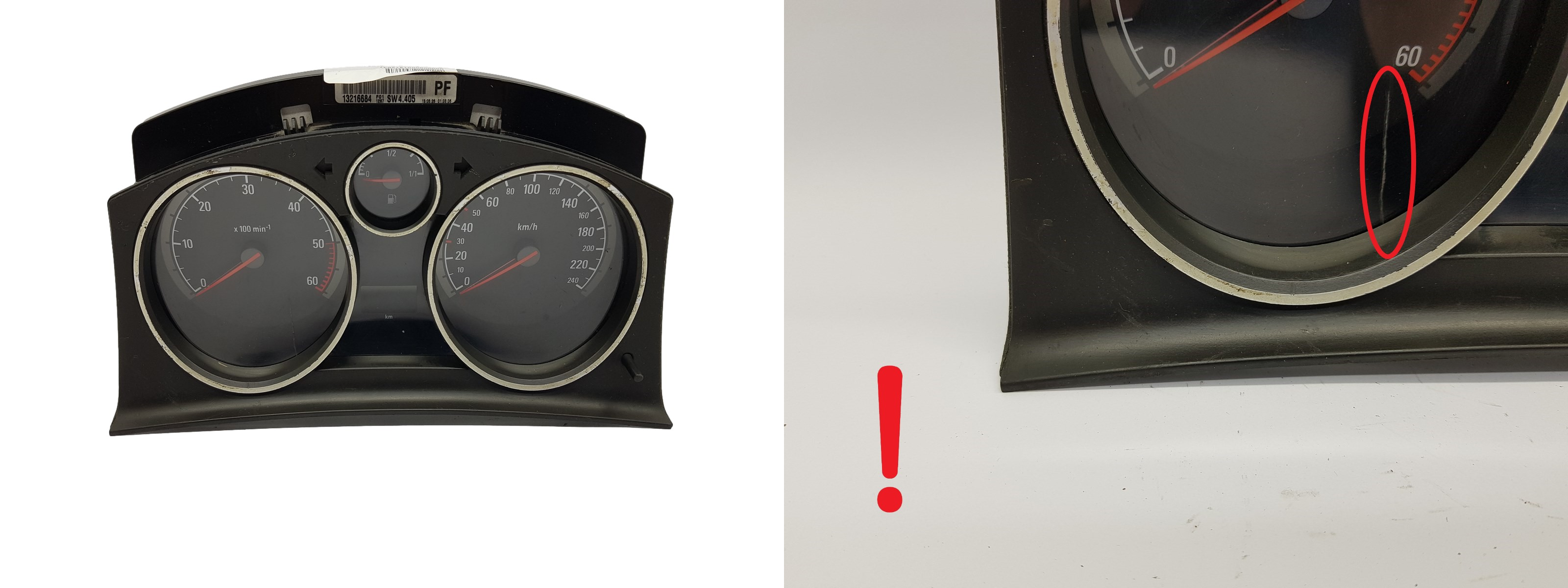 Speedometer/Instrument Cluster Opel Astra H Zafira B 13216684PF 2936 main product photo