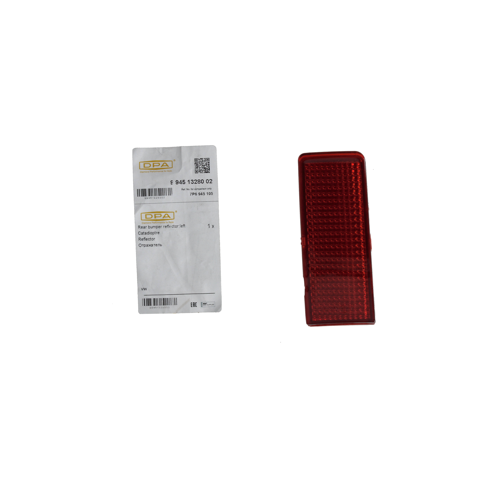Bumper Reflector Rear Left For VW 7P6945105 99451328002 DPA main product photo