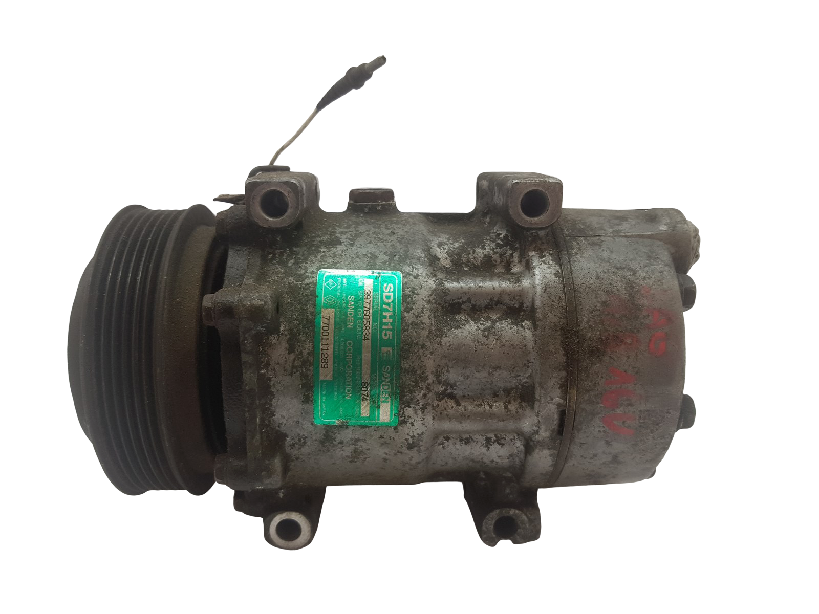 Air Con Compressor/Pump 7700111289 SD7H15 8074 Renault Laguna I Sanden main product photo