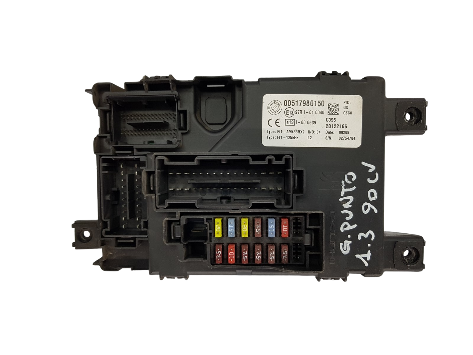 Fuse Box Fiat 00517986150 28122166 97RI-010040 Delphi 19829 main product photo