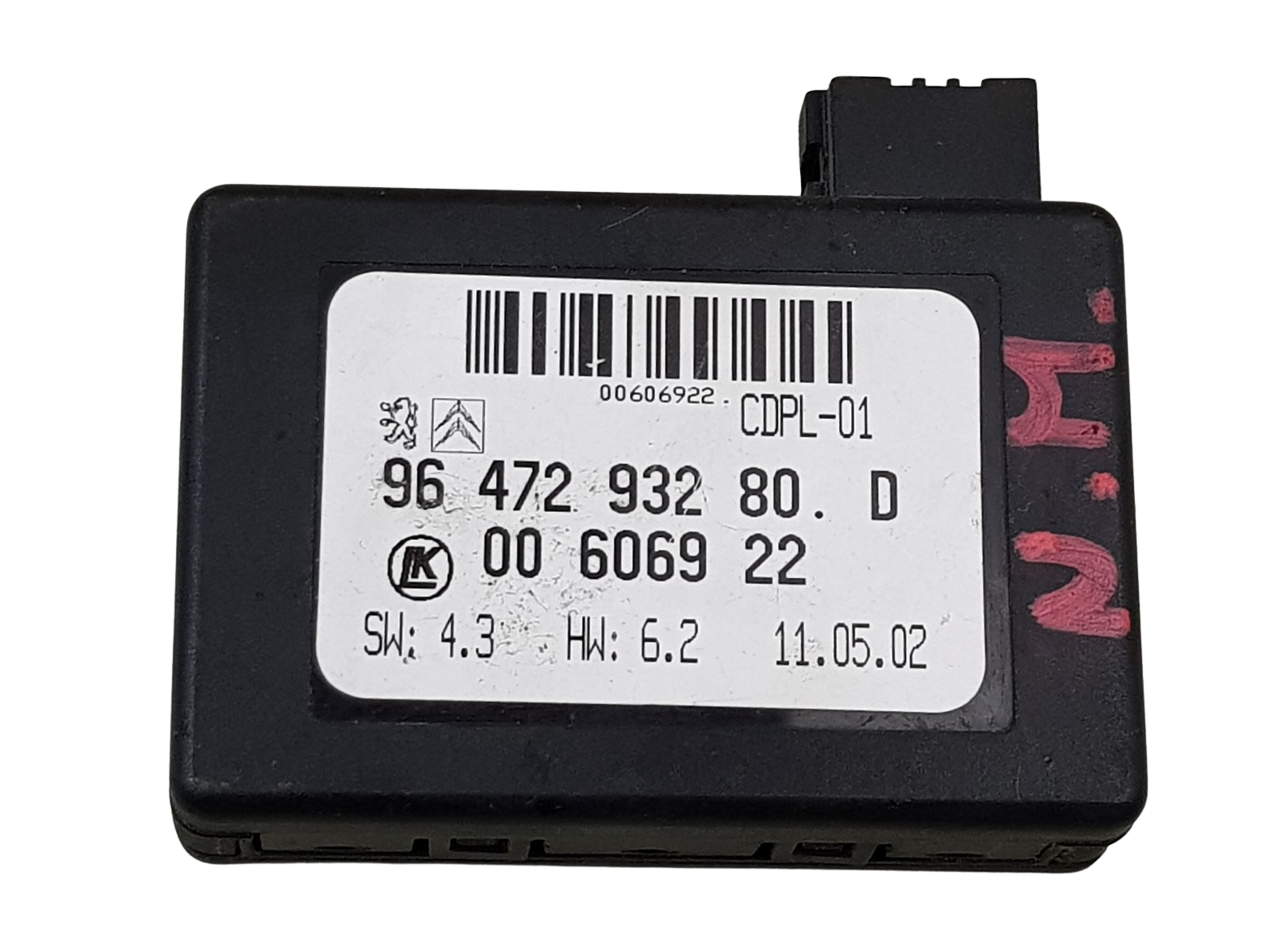 Rain Sensor 9647293280 6405P6 Citroen Peugeot main product photo