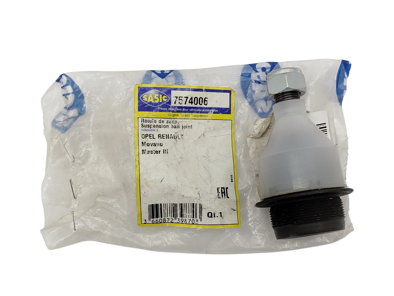 Ball Joint New Master 3 Movano B 401611363R 7574006 Sasic main product photo