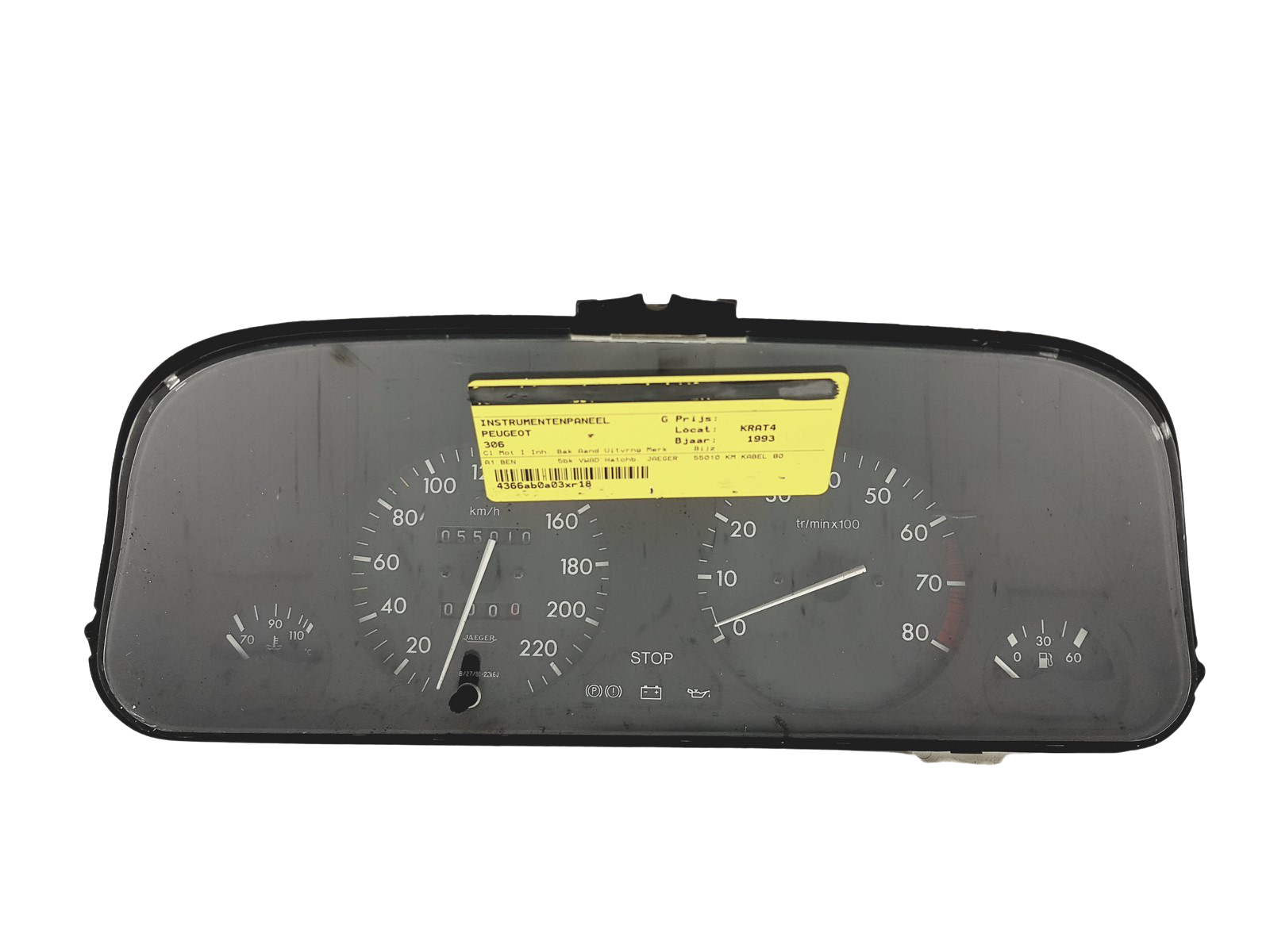 Speedometer/Instrument Cluster Peugeot 306 9610192480 09033509902 49811 main product photo