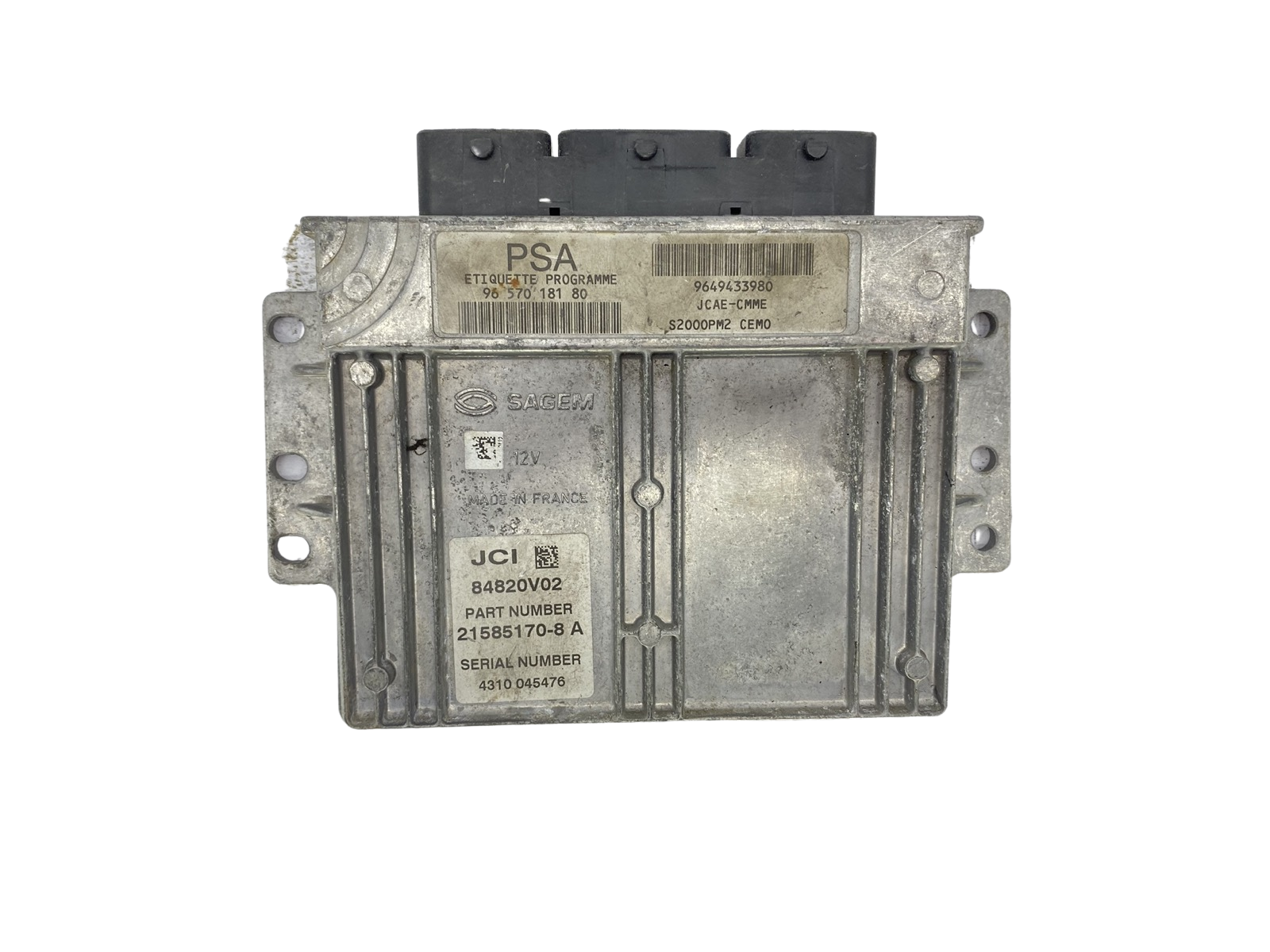 Controller 9657018180 9649433980 21585170-8 A PSA Sagem 55885 main product photo
