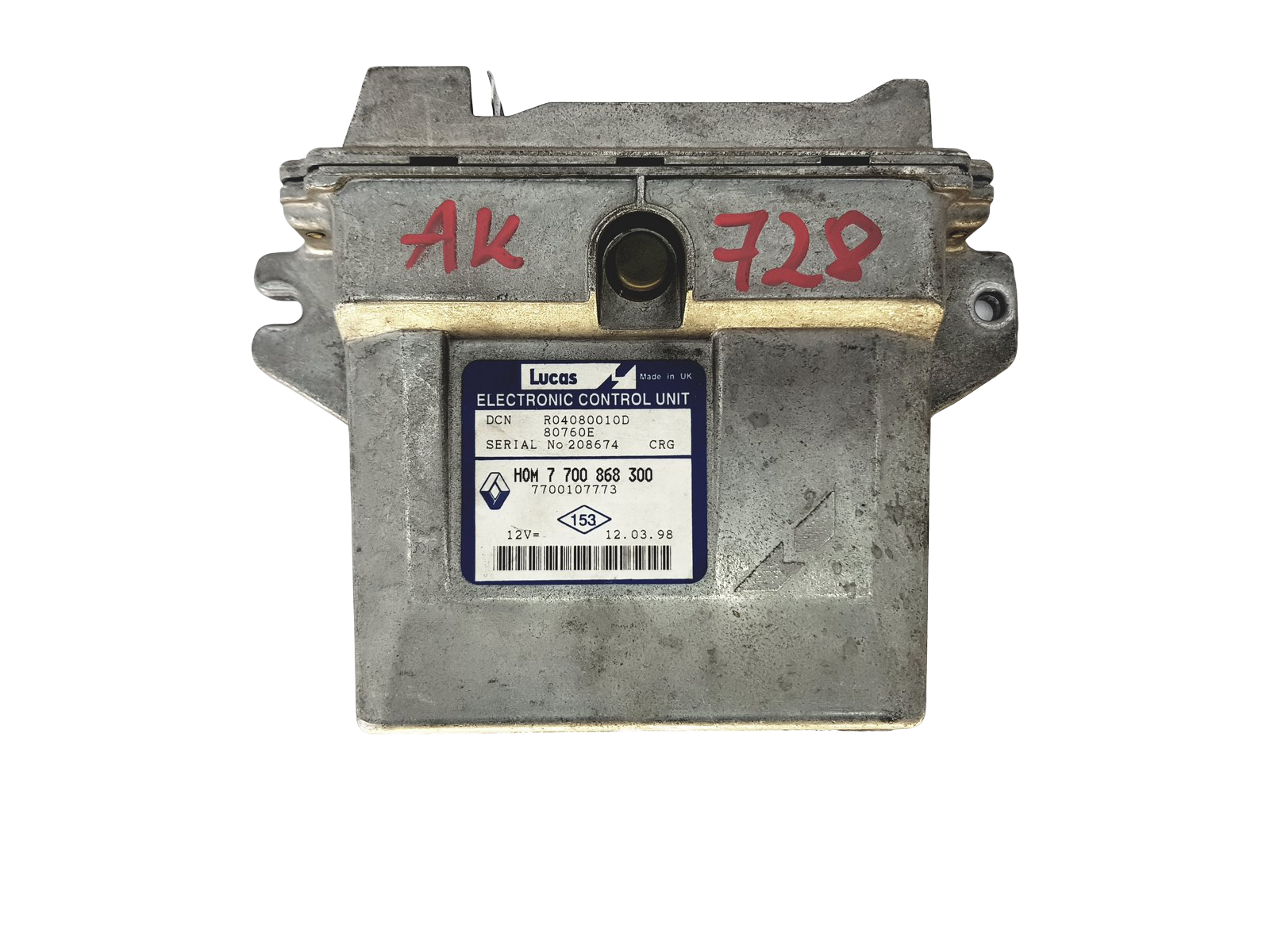 Controller 7700868300 7700107773 R04080010D Renault Lucas 22466 main product photo