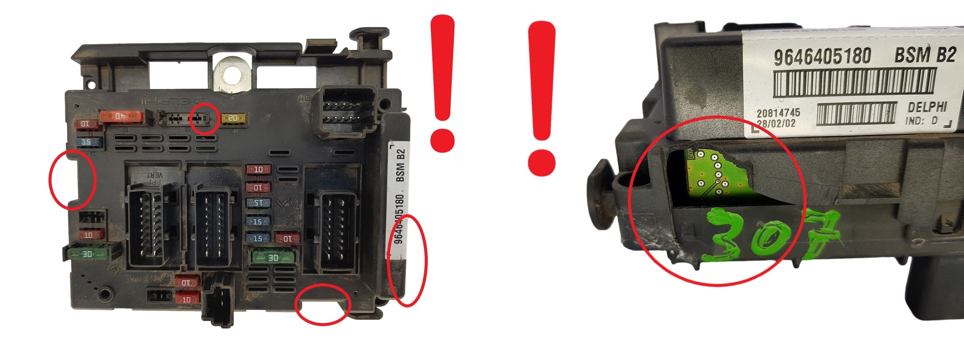 Controller BSM B2 9646405180 PSA Delphi 1457 main product photo