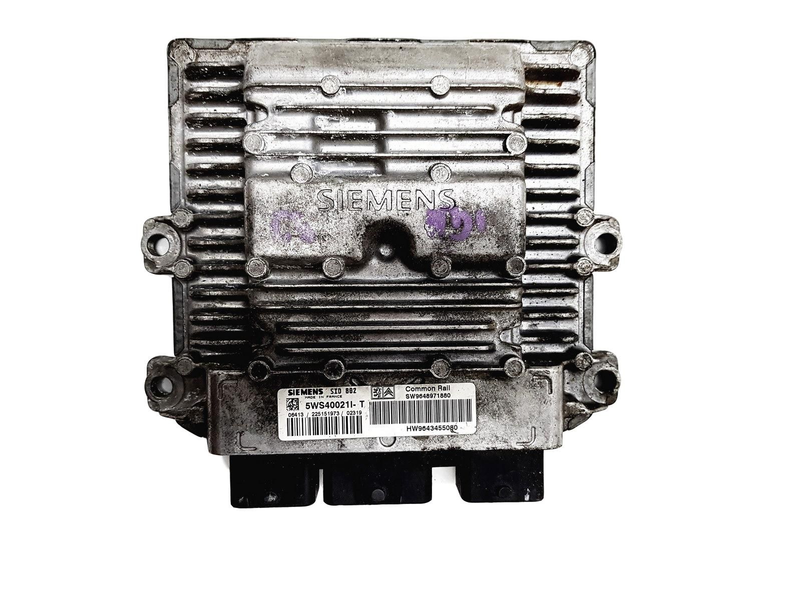 Controller 9648971880 9643455080 5WS40021I-T PSA Siemens 12082 main product photo