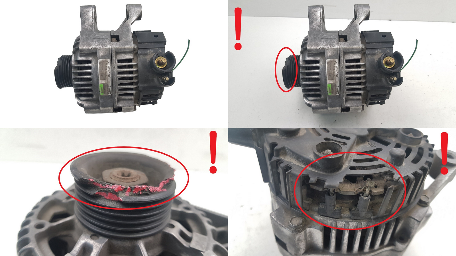 Alternator 9623727180 Valeo CL7 1.9D Citroen Peugeot Partner main product photo