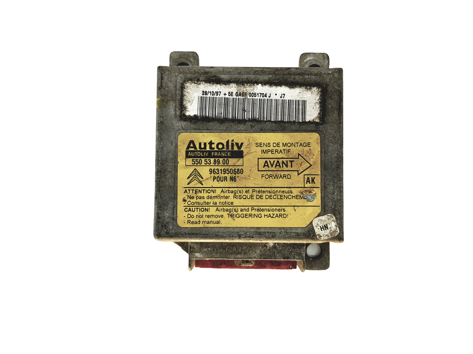 Controller Moduł 9631950680 550538900 PSA Autoliv main product photo