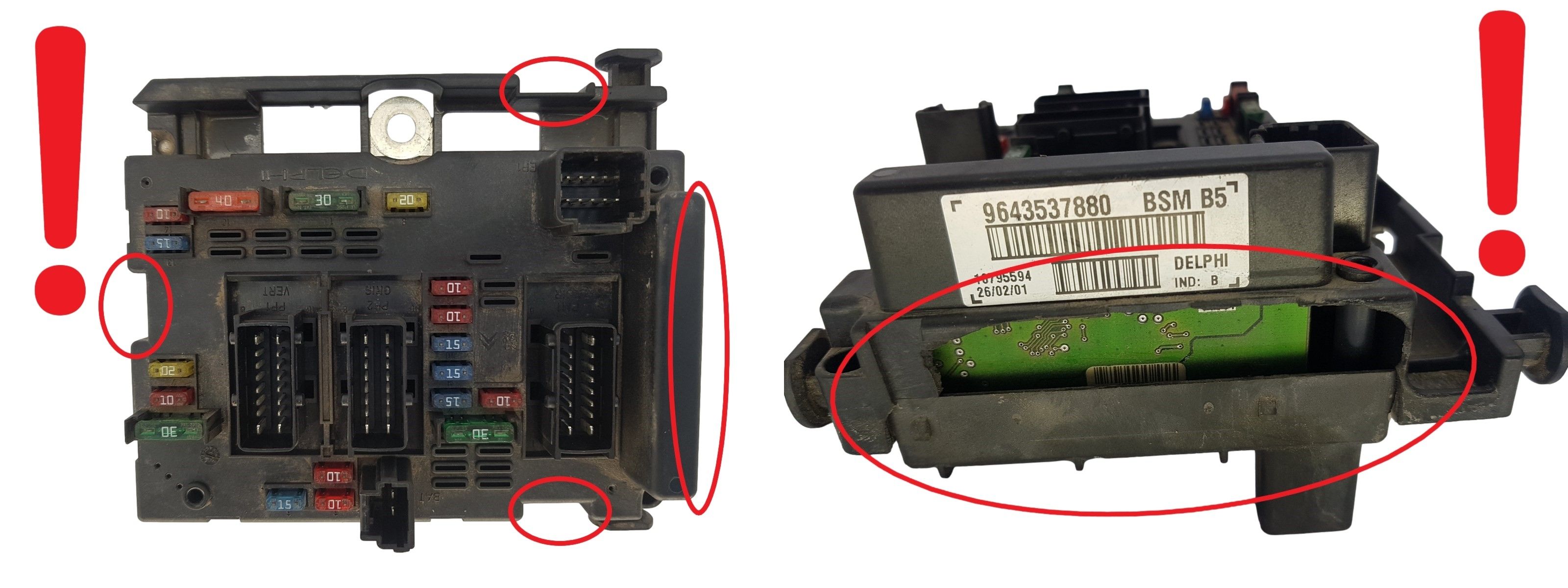 Controller BSM B5 9643537880 PSA Delphi 1334 main product photo
