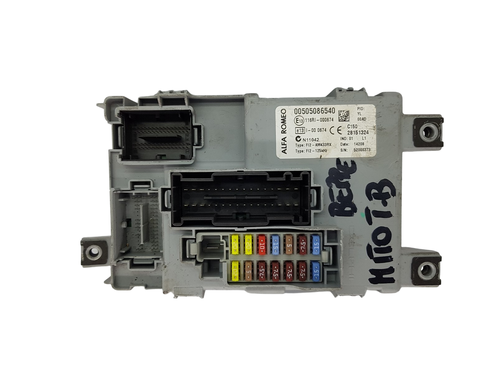 Controller BSI 00505086540 28151324 Alfa Romeo Delphi main product photo