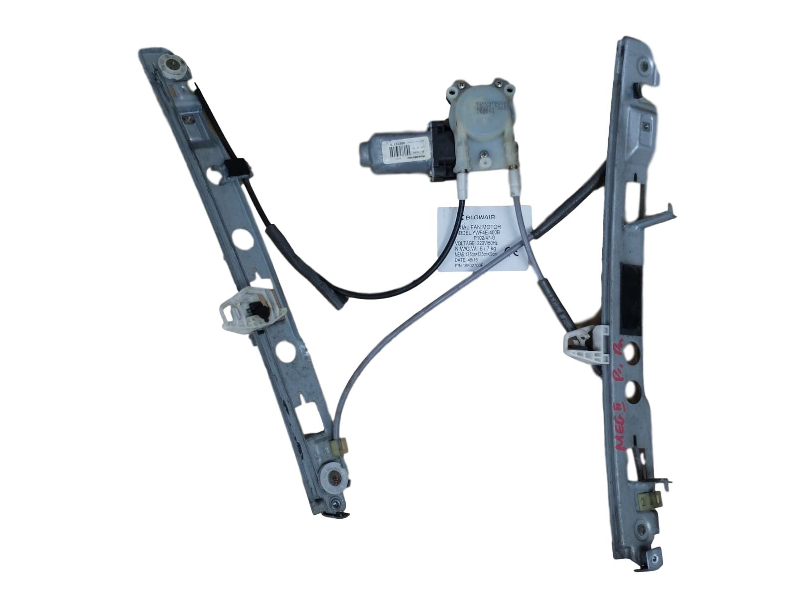 Window Lifting, Lowering Mechanism Right Front Megane II 8200478622