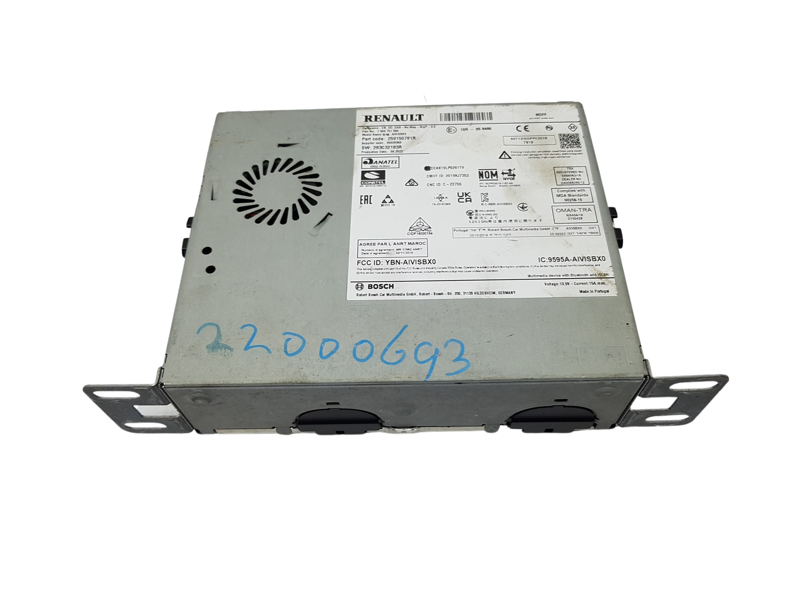 Car Radio Renault 259150781R 283C32183R Bosch