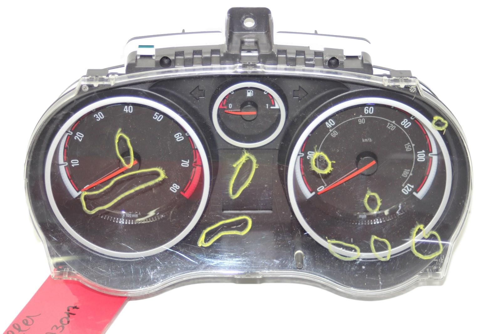 Speedometer/Instrument Cluster Vauxhall Opel Corsa D P0013373017