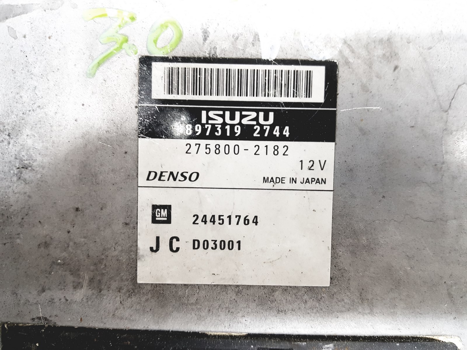 ECU DENSO 275800-2182 / 897319 2744 / 24451764 | eBay